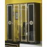 Ben Company Ben Company New Serena Black & Gold BedRoom Group with 4 Door Wardrobe