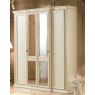 Camel Group Camel Group Siena Ivory 4 Door Wardrobe With Mirrors