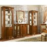 Camel Group Camel Group Torriani Walnut 1 Curved Door Vitrine With Mirror and LED Light