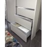 Wiemann Malibu 250 cm 3 Door Sliding Wardrobe with Front in Champagne Glass with 6 drawers