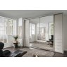 Wiemann German Furniture Wiemann Nizza 250 cm  4 Door 4 Drawer 2 Outer Left and Right Hinged Door and 2 Centre Sliding Door with Front in White Glass