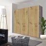 Wiemann German Furniture Wiemann Bern sliding door wardrobe of width 250cm without cornice, with handles in silver/slate