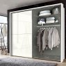 Wiemann Berlin sliding door wardrobe of width 200cm with handles in silver/slate