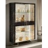 Arredoclassic Arredoclassic Adora Luce Dark 2 Doors Cabinet With Central Drawer