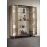 Arredoclassic Arredoclassic Adora Luce Dark 4 Doors Cabinet With Glass Shelves