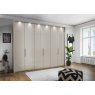 Wiemann German Furniture Wiemann Asmara hinged-door wardrobe of width 300cm without cornice, with handles in chrome/slate