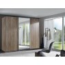 Wiemann German Furniture Wiemann Miami sliding-door wardrobe of width 150cm with 2 doors without cornice, handles in silver