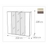 Camel Group Camel Group Round Silver Birch Wardrobe with Mirror