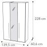 Camel Group Camel Group Round Silver Birch Wardrobe with Mirror