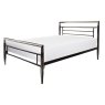 Crowther Mercury Bed in Silver Chrome & Black Nickel