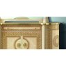 Camel Group Camel Group Aida Ivory and Gold 4 Door Cabinet With 2 LED Lights