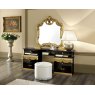 Camel Group Camel Group Barocco Black and Gold Vanity Dresser With Six Drawers