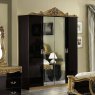 Camel Group Camel Group Barocco Black and Gold 4 Door Wardrobe With 2 Mirror Doors