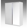 GCL Bedrooms GCL Eleanor White High Gloss Small 2 Door Sliding Wardrobe With Mirror