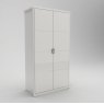 GCL Bedrooms GCL Eleanor White High Gloss 2 Door Gents Hinged Wardrobe